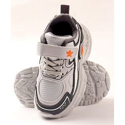 Cute Walk by Babyhug Velcro Closure Sneaker Shoes - Grey