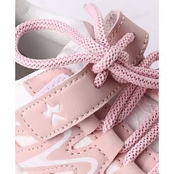 Cute Walk by Babyhug Velcro Closure with Floral Design Sneaker Shoes - Pink