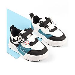 Cute Walk by Babyhug Velcro Closure Solid Color Sneakers Shoes - Teal Blue