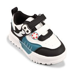 Cute Walk by Babyhug Velcro Closure Solid Color Sneakers Shoes - Teal Blue