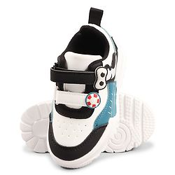 Cute Walk by Babyhug Velcro Closure Solid Color Sneakers Shoes - Teal Blue