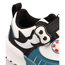Cute Walk by Babyhug Velcro Closure Solid Color Sneakers Shoes - Teal Blue