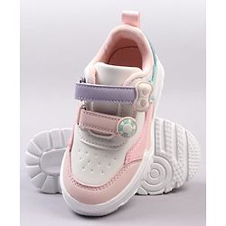 Cute Walk by Babyhug Velcro Closure Solid Color Sneakers Shoes - Teal Blue