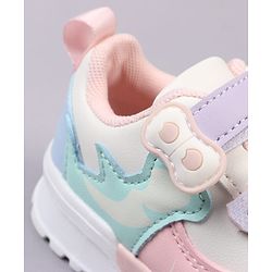 Cute Walk by Babyhug Velcro Closure Solid Color Sneakers Shoes - Teal Blue