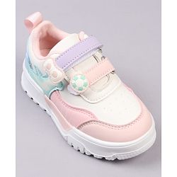 Cute Walk by Babyhug Velcro Closure Solid Color Sneakers Shoes - Teal Blue