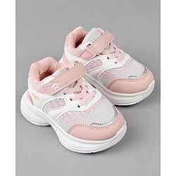 Cute Walk by Babyhug Closure Sneakers with Cute Print - Pink