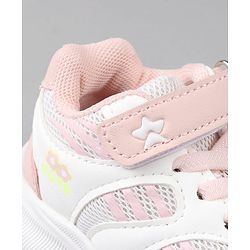 Cute Walk by Babyhug Closure Sneakers with Cute Print - Pink
