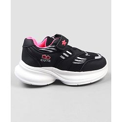 Cute Walk by Babyhug Closure Sneakers with Cute Print - Pink