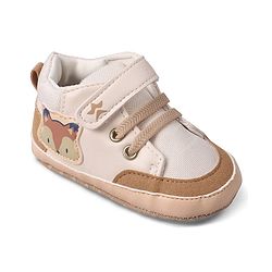 Cute Walk by Babyhug Velcro Closure Booties with Fox Patch -  Grey