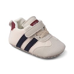 Cute Walk by Babyhug Velcro Closure Booties with Stripe Design - Khaki