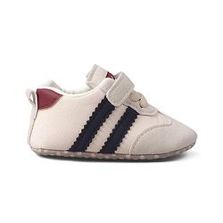Cute Walk by Babyhug Velcro Closure Booties with Stripe Design - Khaki