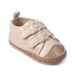 Cute Walk by Babyhug Velcro Closure Solid Colour Booties -Beige