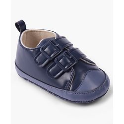 Cute Walk by Babyhug Velcro Closure Solid Colour Booties -Beige