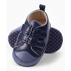 Cute Walk by Babyhug Velcro Closure Solid Colour Booties -Beige