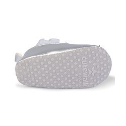 Cute Walk by Babyhug Slip On Booties with Bow Applique - Silver