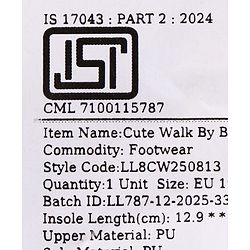 Cute Walk by Babyhug Slip On Booties with Bow Applique - Silver