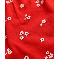 Babyhug Cotton Knit Onepiece Dresses/Frocks Sleeveless Floral Print Red 3-6 Months