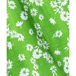Babyhug Single Jersey Knit Sleeveless Frock With Floral Print - Green