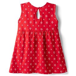 Babyhug Cotton Knit One Piece Dress Star Print Multi Color 3-6 Months
