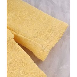 Babyhug Disney Terry Knit Hooded Bathrobe with Pockets & Lion King Applique - Yellow