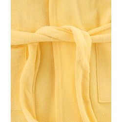 Babyhug Disney Terry Knit Full Sleeves Hooded Bath Robe with Pockets & Winnie the Pooh Graphic - Yellow