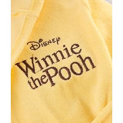 Babyhug Disney Terry Knit Full Sleeves Hooded Bath Robe with Pockets & Winnie the Pooh Graphic - Yellow