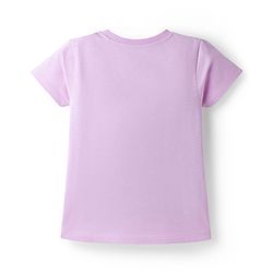Babyhug Cotton Knit Half Sleeves T-Shirt with Sequin Detailing - Multicolor