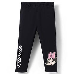 Babyhug Disney Lycra Knit Full Length Leggings With Minnie Mouse Graphics Pack of 2 - Multicolor