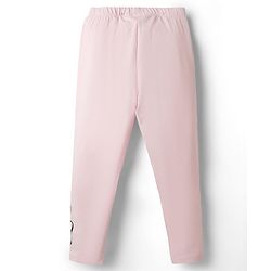 Babyhug Disney Knit Full Length Leggings with Minnie Mouse Graphics Pack of 2 - Pink & Light Blue