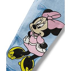 Babyhug Disney Knit Full Length Leggings with Minnie Mouse Graphics Pack of 2 - Pink & Light Blue