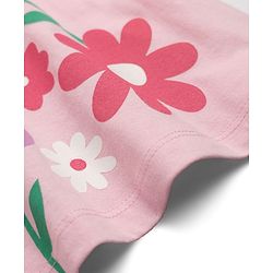 Babyhug Disney Cotton Knit Frock with Minnie Mouse Graphics and Frill Detailing PINK 6-9 Months