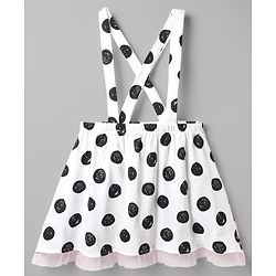 Babyhug Disney 100% Cotton Knit Half Frill Sleeves Top & Skirt Set With Polka Dots & Minnie Mouse Graphic - Pink & White