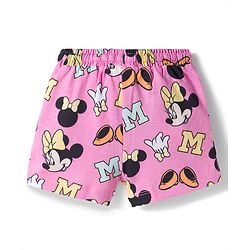 Babyhug Disney Single Jersey Knit Half Sleeves T-Shirt & Shorts Night Suit With Minnie Mouse Graphics - Multicolor