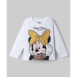 Babyhug Disney Single Jersey Knit Full Sleeves T-Shirt & Joggers Night Suit With Minnie Mouse Graphics - Multicolor