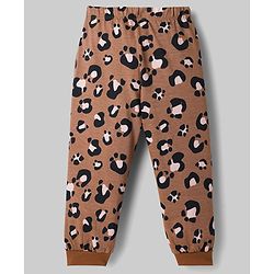 Babyhug Disney Single Jersey Knit Full Sleeves T-Shirt & Joggers Night Suit With Minnie Mouse Graphics - Multicolor