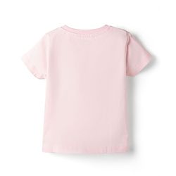 Babyhug Cotton Knit Half Sleeves T-Shirt With Butterfly Applique - Multicolor