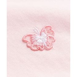 Babyhug Cotton Knit Half Sleeves T-Shirt With Butterfly Applique - Multicolor