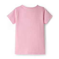 Babyhug Cotton Knit T-Shirt Half Sleeves Sequins Detailing - Multicolor