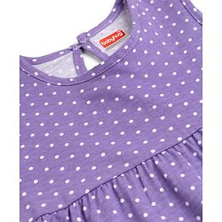Babyhug Cotton Knit One Piece Dresses/Frocks Polka Dot Multi Color 3-6 Months