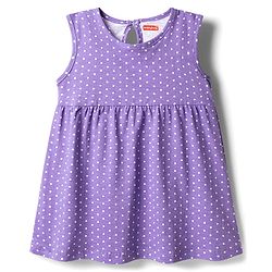 Babyhug Cotton Knit One Piece Dresses/Frocks Polka Dot Multi Color 3-6 Months