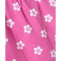 Babyhug Single Jersey Knit Sleeveless Frock With Floral Print - Pink