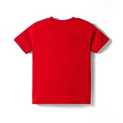 Babyhug Disney 100% Cotton Knit Half Sleeves T-Shirt With Lion King Graphic - Red