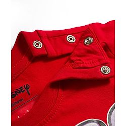 Babyhug Disney 100% Cotton Knit Half Sleeves T-Shirt With Lion King Graphic - Red
