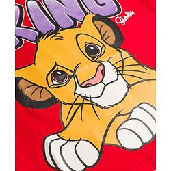 Babyhug Disney 100% Cotton Knit Half Sleeves T-Shirt With Lion King Graphic - Red