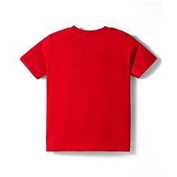 Babyhug Disney 100% Cotton Knit Half Sleeves T-Shirt With Lion King Graphic - Red