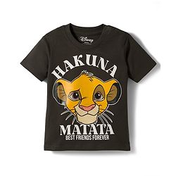 Babyhug Disney 100% Cotton Knit Half Sleeves T-Shirt With Lion King Graphic - Grey