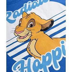 Babyhug Disney 100% Cotton Knit Half Sleeves T-Shirt With Lion King Graphic - Blue