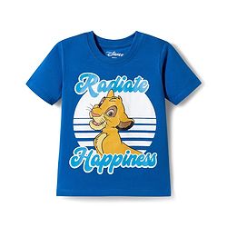 Babyhug Disney 100% Cotton Knit Half Sleeves T-Shirt With Lion King Graphic - Blue