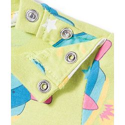 Babyhug Cotton Knit Half Sleeves T-Shirt & Pyjama Co-ord Night Suit With Teddy Bear  Print - Yellow