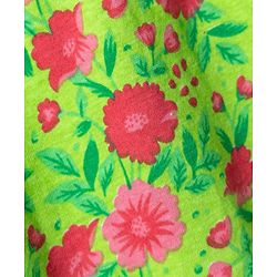 Babyhug Single Jersey Knit Sleeveless Frock With Heart Print - Green